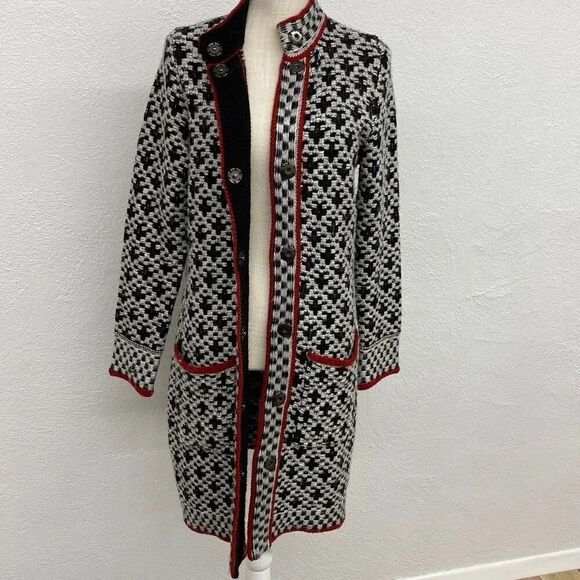 CHICO’S Mystic Checkered Mix Plaid Sweater Coat Women’s - Picture 5 of 10